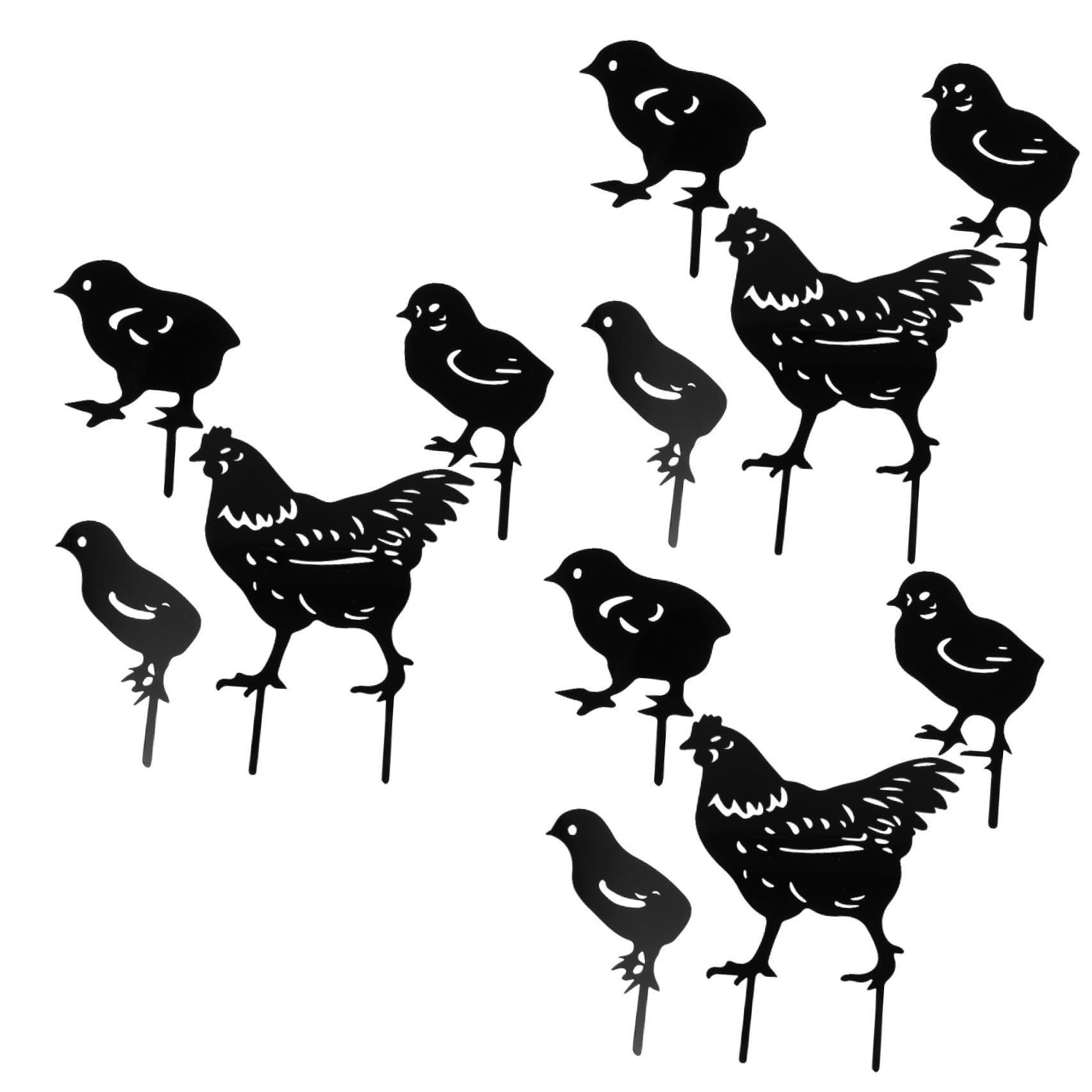 Piquets décoratifs de jardin bras de poulet BESPORTBLE pour décoration extérieure originale