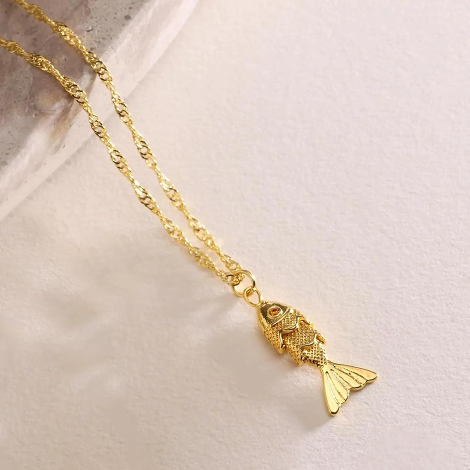 Vacation Jewelry for Women Fish Charm Necklace Dainty Gold Necklace for Women Beach Jewerly Pendant Necklaces Summer Stuff Beach Dress Inspired Accessory Trendy - Image 7