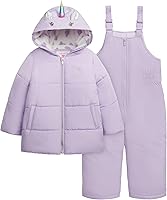 Carter's Girls Toddler 2-Piece Heavyweight Snowsuit Skisuit - Fleece-Lined Water-Resistant Jacket & Bib Pants