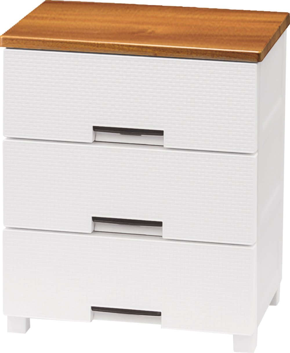 テンマ　フィッツ　3段チェスト 天馬公式】フィッツプラス メッシュ FM7503 3段 ホワイトの通販