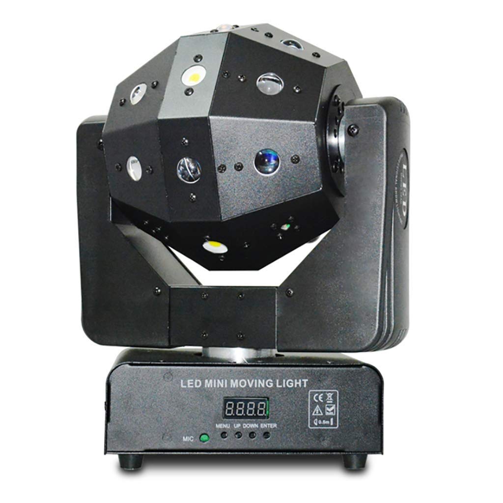 Lcxligang Disco Lights With Voice Control, Rotating Ball Lights 16 Stage Lights With LED RGB 3 Modes 7, Karaoke, Bar, Bar, Stage