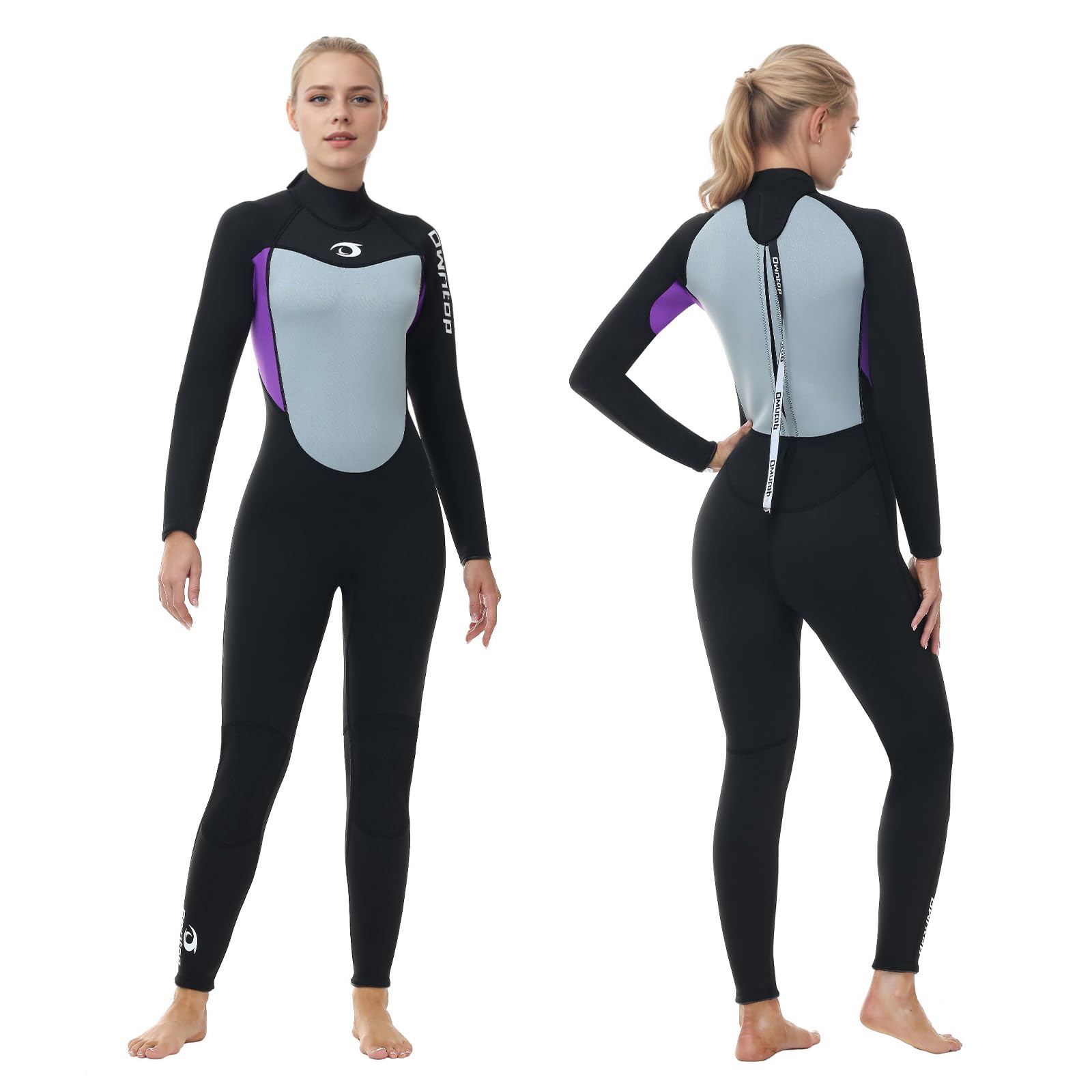 Owntop 2.5mm Neoprene Thermal Wetsuit for Men & Women | UV50+ Sun Protection | Ultra-Stretchy Warm | Adult Wet Suit | Diving Surfing | Purple XXL