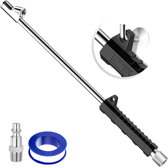 14" Extended Reach Dual Head Air Chuck, 2Way Connection 1/