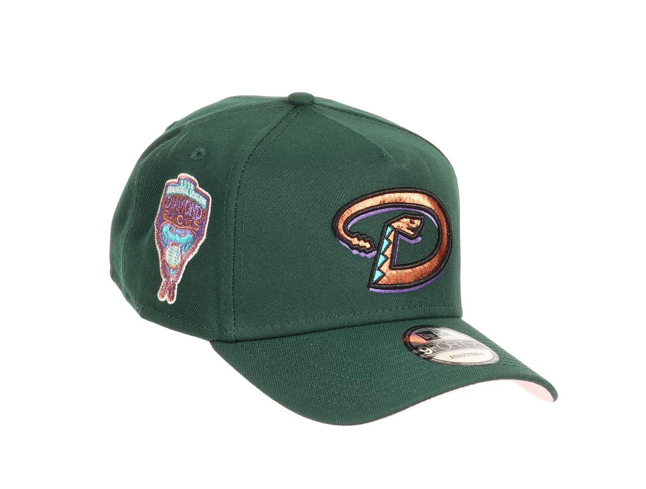 New Era Arizona Diamondbacks MLB Inaugural Season 1998 Sidepatch Dark Green 9Forty A-Frame Adjustable Cap โ image 1