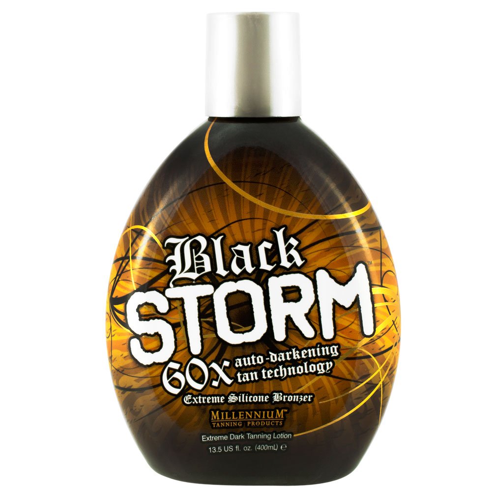 Millennium Tanning BLACK STORM 60X Bronzer Indoor Dark ACCELERATOR Lotion Bed