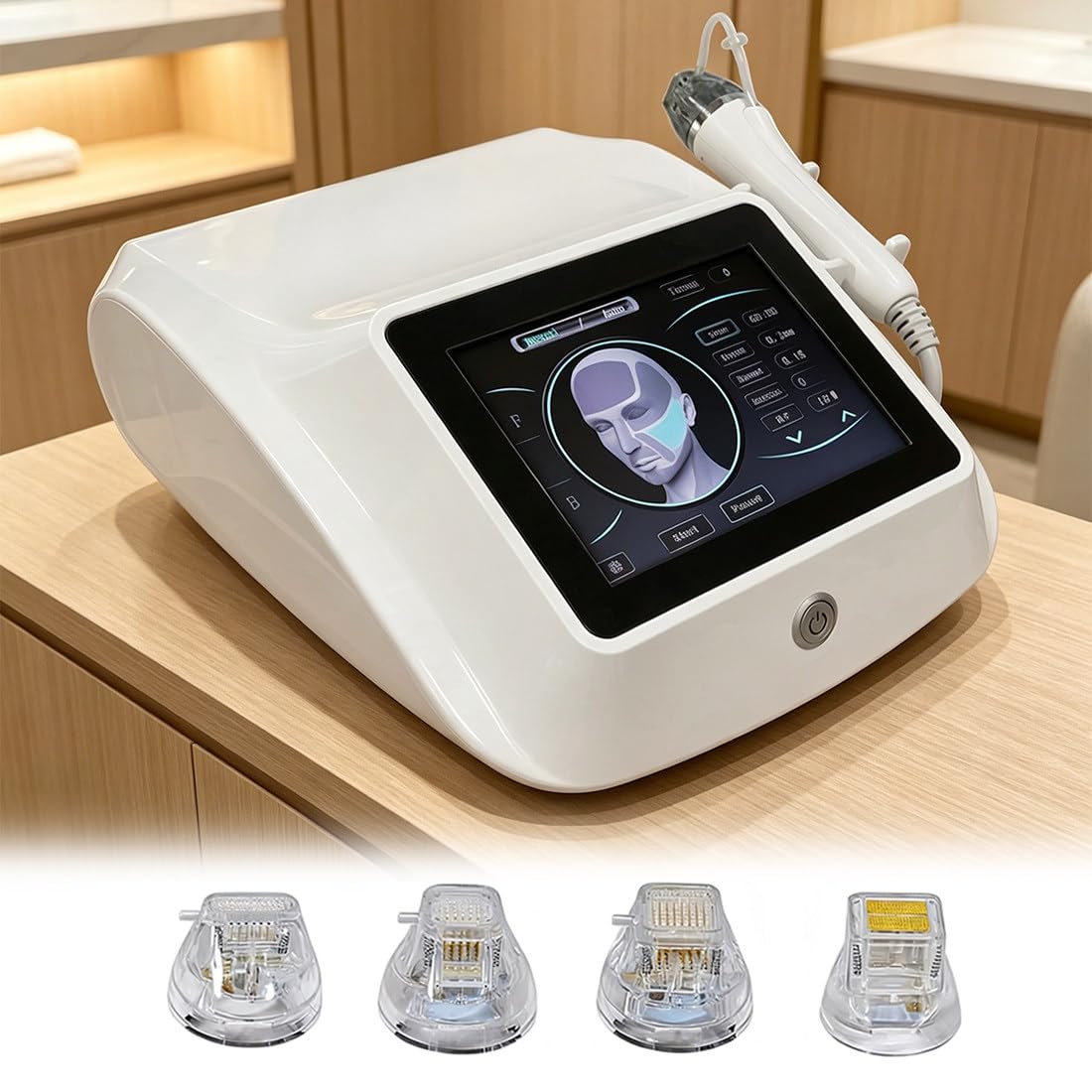 QianCruxtacy RF Beauty Machine for Home Use, Salon Grade Beauty Device for Face and Body Anti-Aging Treatment, Fractional Microneedling+Radio Frequency, Removes Wrinkles, Tightens Face and Body Skin