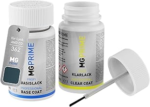 MG PRIME Vernice per auto Kit stilo di ritocco per Lynk AND CO 362 / G25 Volaton Blue Metallic Vernice di base vernice trasparente ognuno 50ml