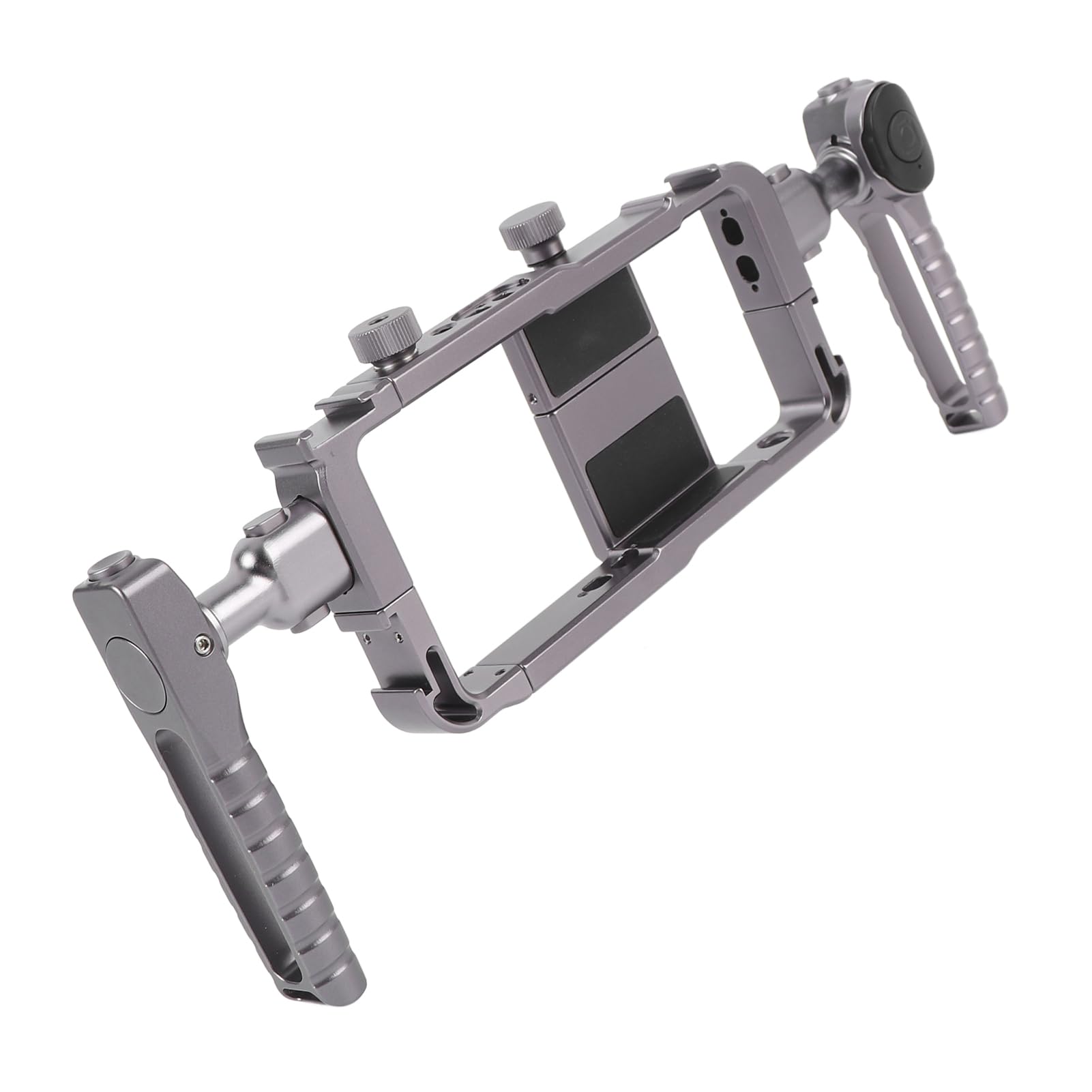 Kit de Plataforma de Vídeo para Teléfono, Estabilizador Ligero de Doble para Fotografía Inalámbrica, para Vloggers, Creadores de Contenido de Aluminio