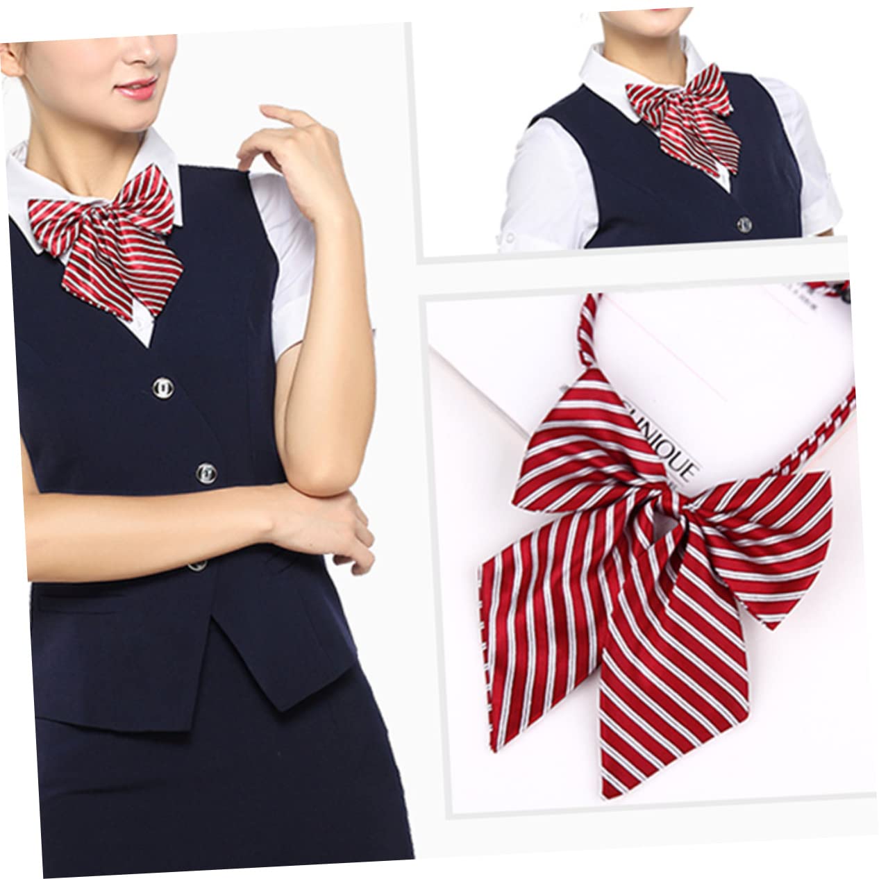 Veemoon 2pcs Graduation Bow Tie for Men Women Comfortable Satin Material Adjustable Suit Bowtie for Senior Year Photo Props