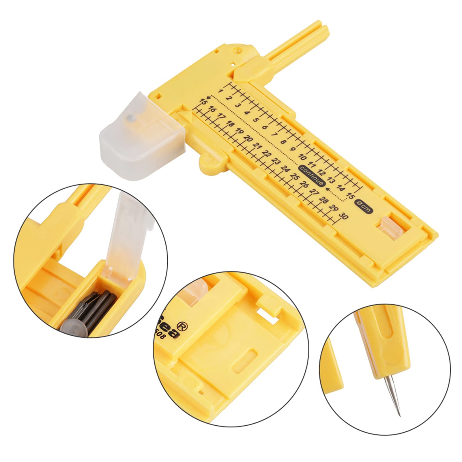 Nikou 10-300 Mm Yellow PVC Plastic, Cutting Blade, Adjustable Circular Drawer Compass Circular Cutter Cutting Tool - View #5