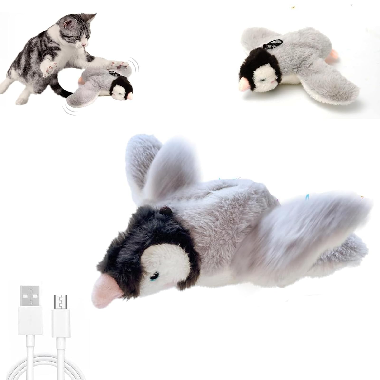 DANONI Interactive Chirping Bird Cat Toy Flapping Wingss,2025 New Flapping Bird Cat Toys,Simulated Chirping Bird Cat Toy,Best Cat Toys for Bored