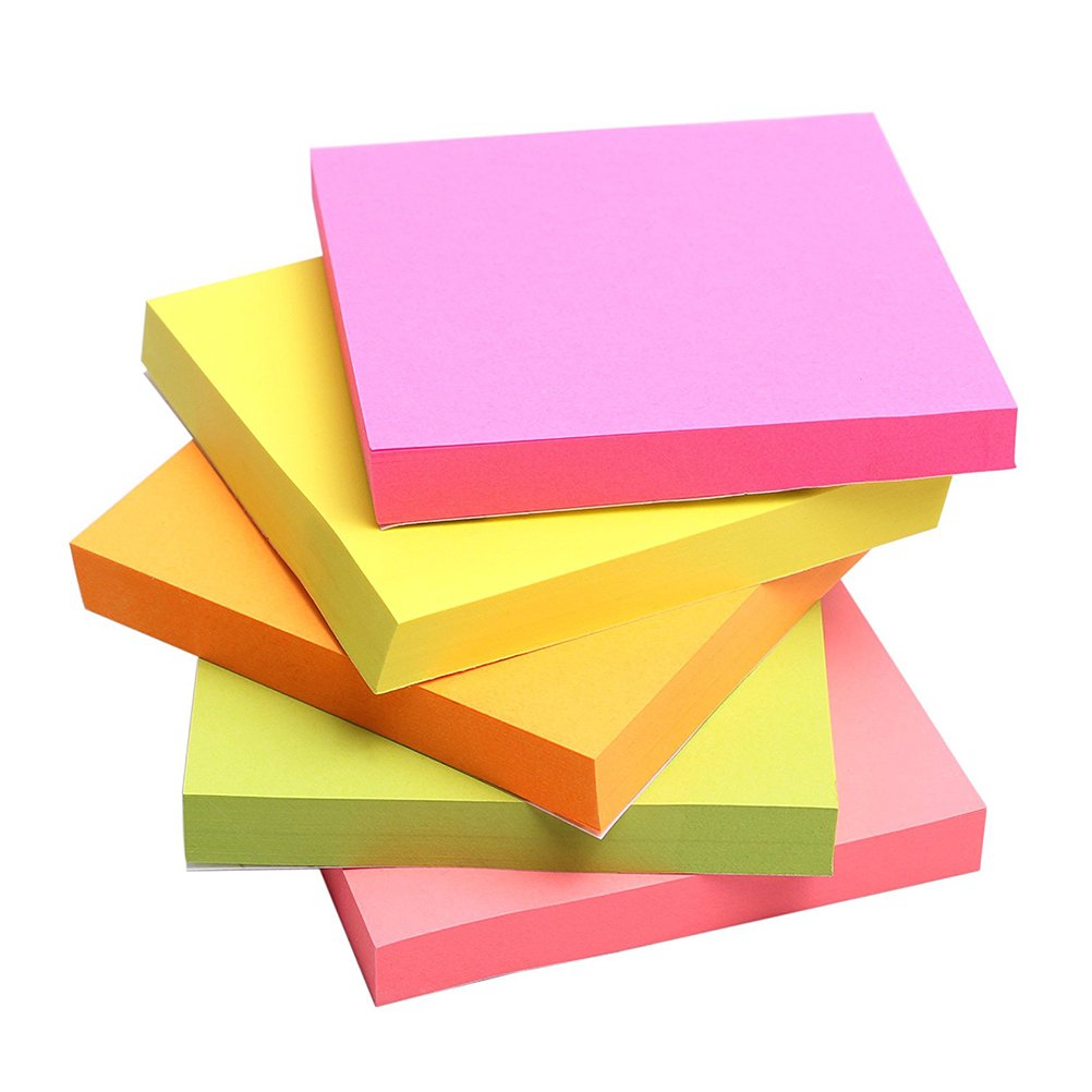 Selbstklebende Haftnotizen 12 Stück Packung 100 Blatt pro Block aus Papier