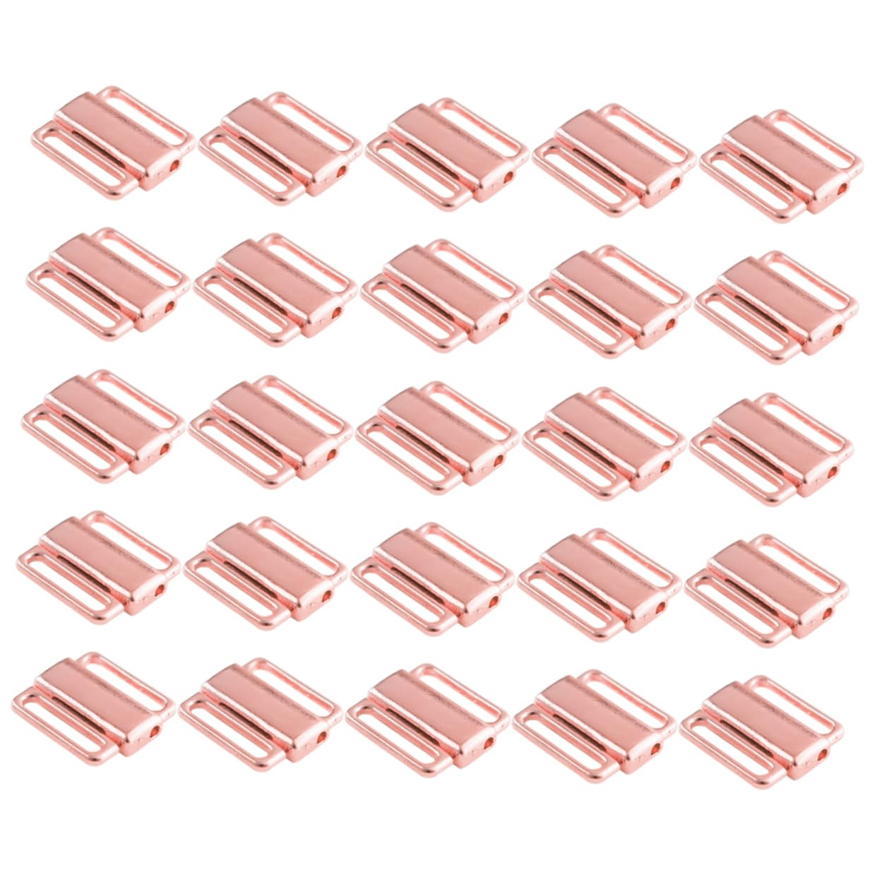 IWOWHERO 50pcs Alloy Front Buckle Bra Shoulder Strap Buckles Bra Clip Hook for Removable Strap