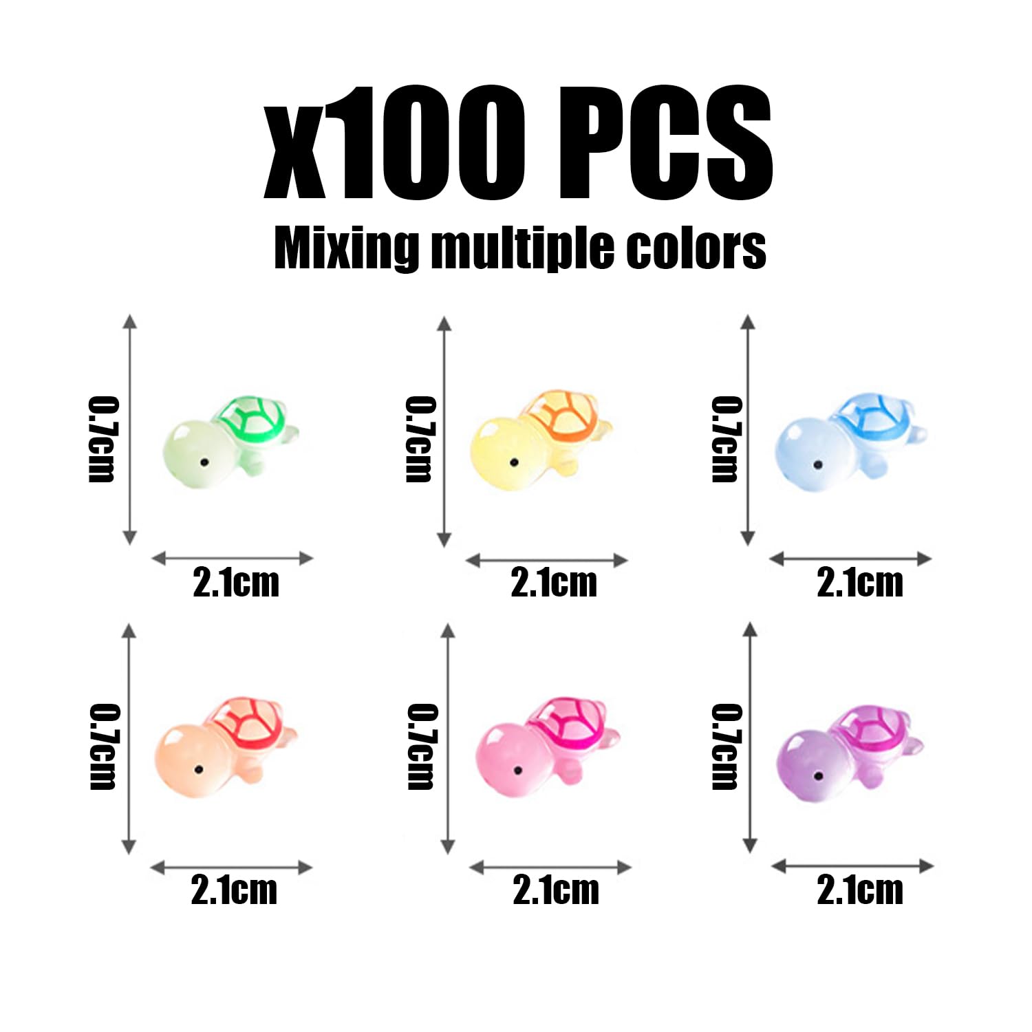 EOWVISN 100 Pieces Resin Glow-In-The-Dark Turtle, Turtle Resin Statue, Mini Turtle Ornaments - Image 2