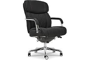La-Z-Boy Sutherland Kids Ergonomic Faux Leather Swivel Computer and Desk Chair, Black