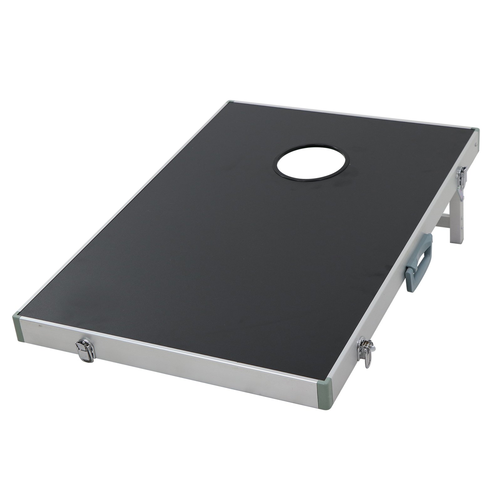 ZenStyle Portable 3ft x 2ft Bean Bag Cornhole Toss Game Set Aluminum Frame Regulation Size Cornhole Boards w/ 8 Bean Bags and Carrying Case Ideal Toss Game Choice for Outdoor and Indoor Activities
