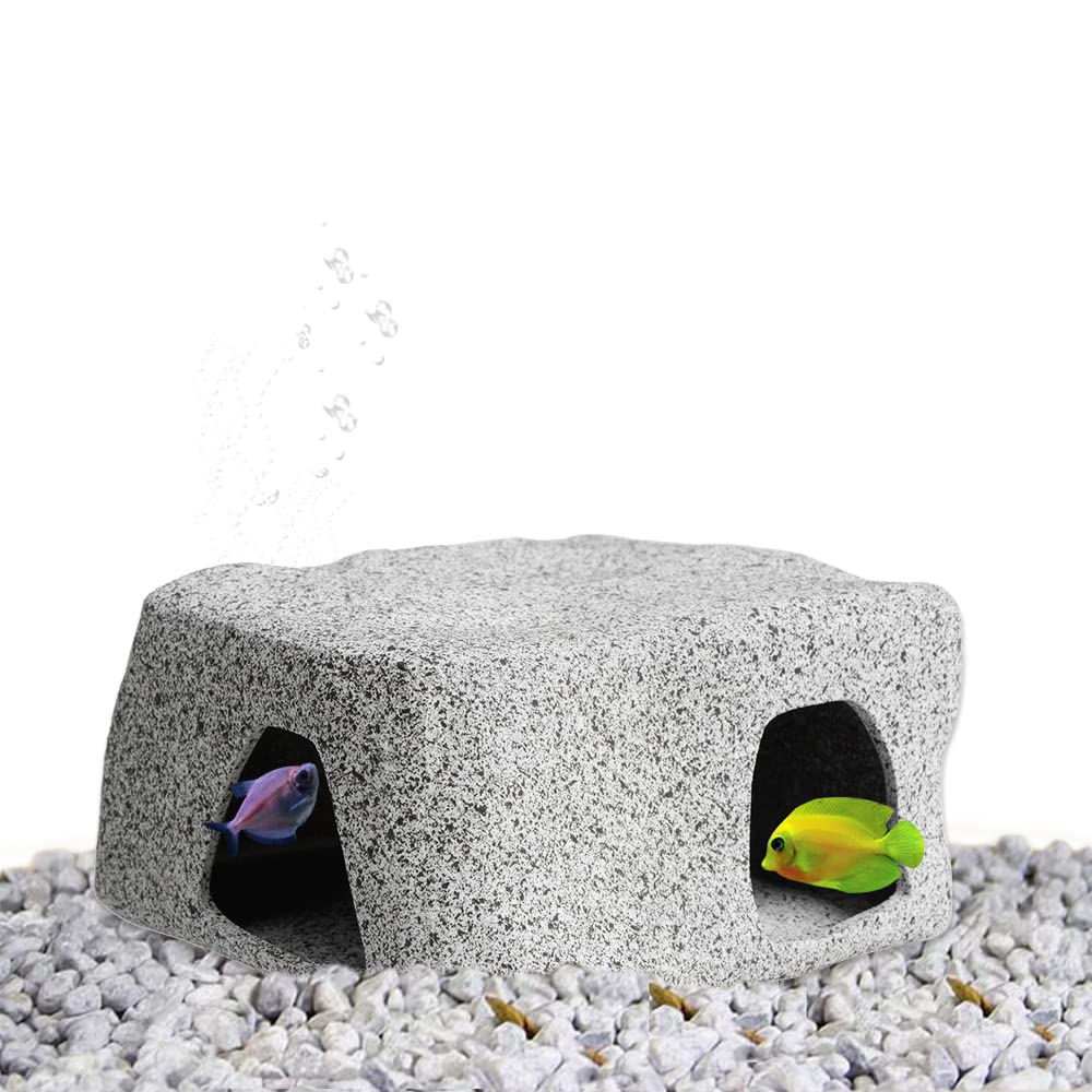 Decorazioni Acquario Ceramica - 4 Pezzi, Grotte Per Pesci E Gamberetti, Paesaggio Sottomarino.