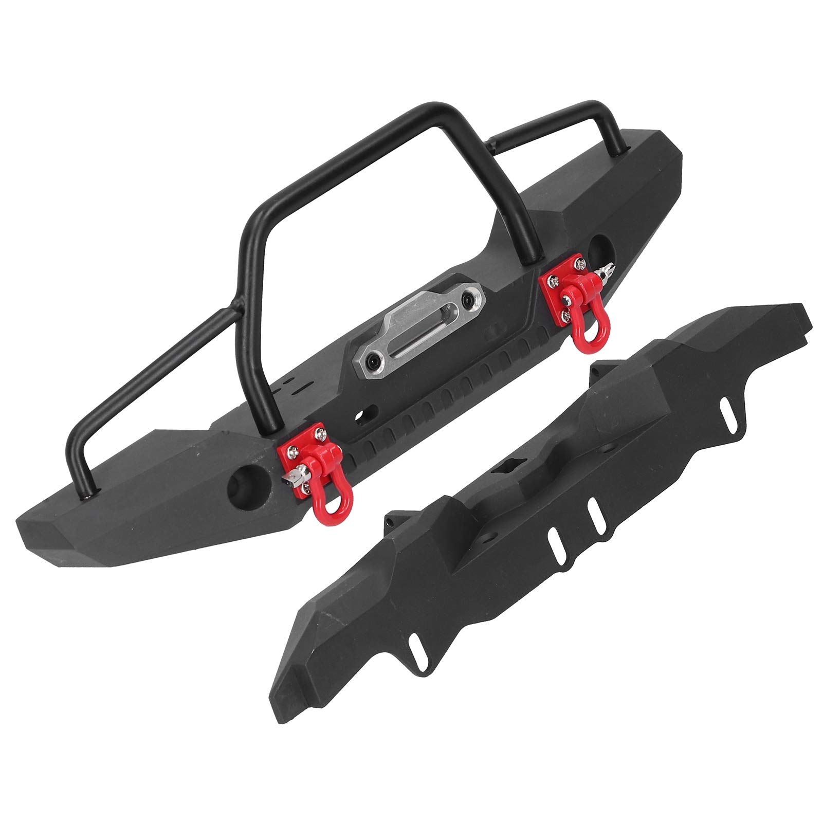 VGEBY Rear Bumpers, RC Front and Rear Bumpers with LED Lights for SCX10 III AXI232027 TRX4 90046 1/10 Scx10 Iii Bumper Kit Scx10 Iii Accessories