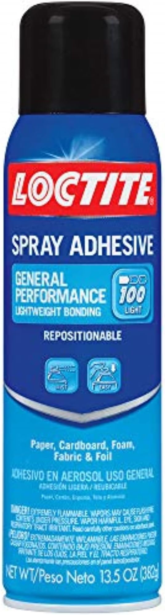 Loctite 2235316 General Performance 100 Spray Adhesive, Single, Tr 13.5 Oz Translucent