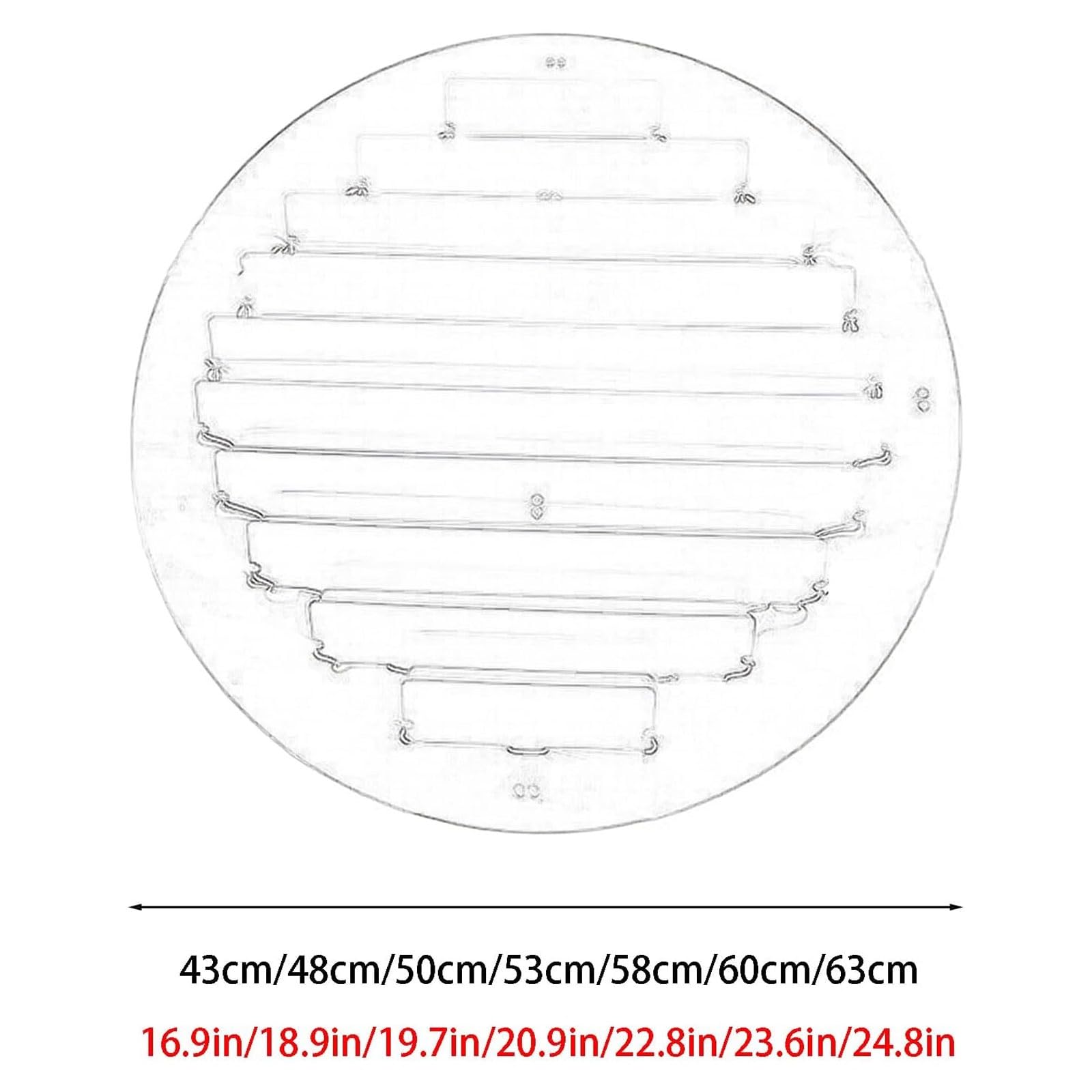 Deflector de Aire Acondicionado Exterior, Guía de Aire de Acero Inoxidable Redonda para Cambiar Dirección del Viento para Balcón y Jardín(Ø 58cm)