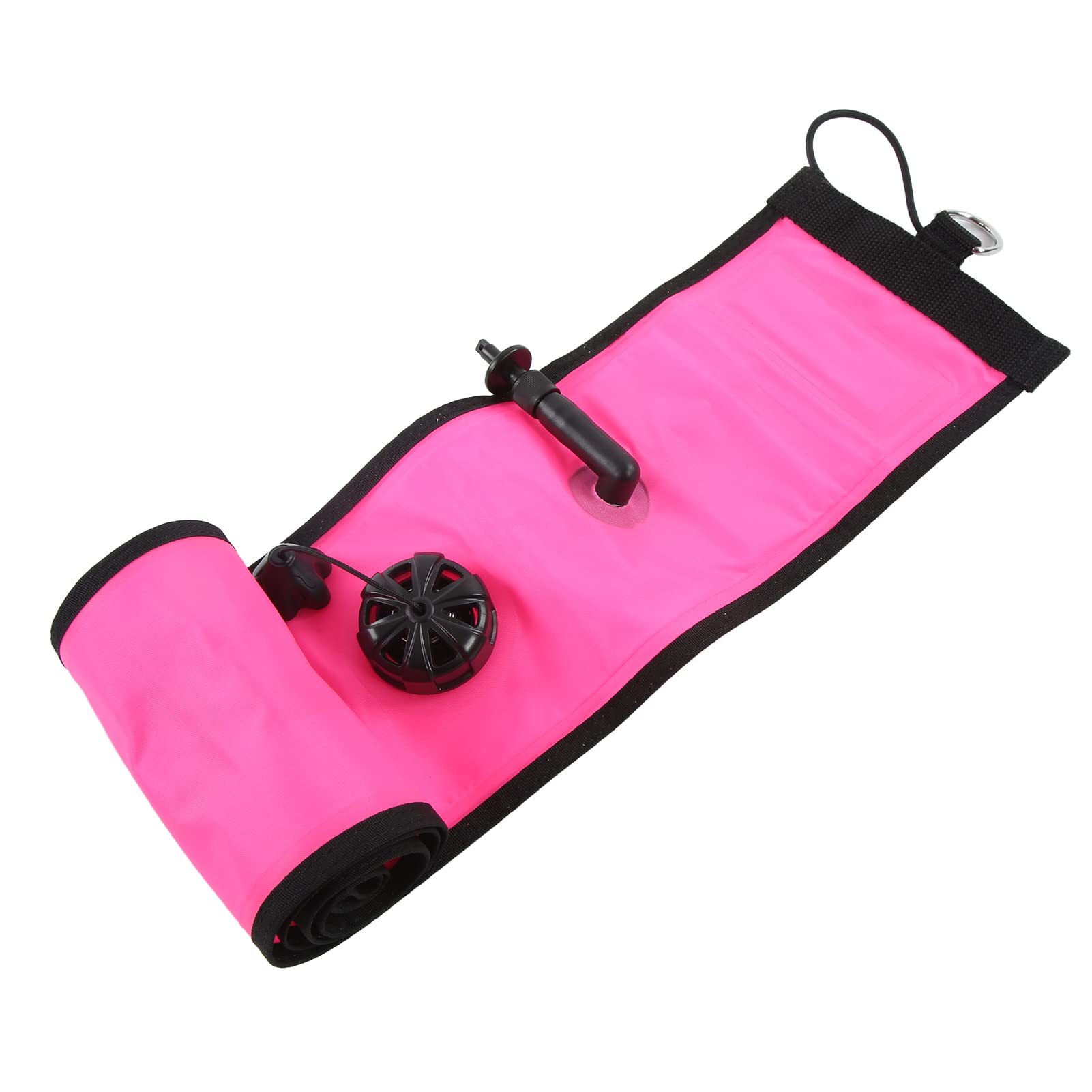 Fydun 120x15 Cm Boa di Segnalazione di Superficie per Immersioni Subacquee Boa di Segnalazione di Superficie Gonfiabile Ad Alta visibilità Tubo di Segnale Rosa Famiglia Applicata