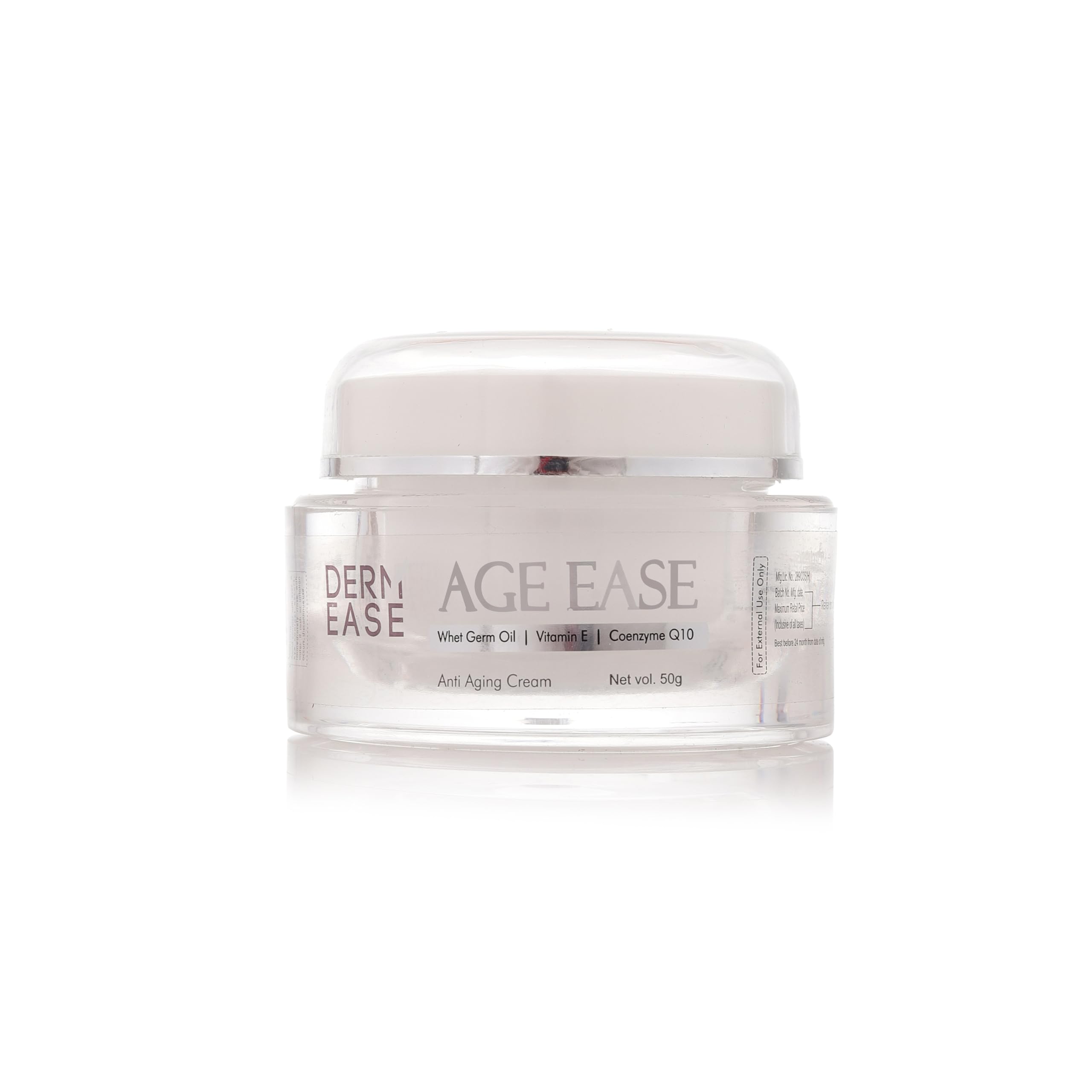 Age Ease Anti Aging Cream Enriched With Wheat Germ Oil, Coenzyme and Vitamin E for Fine Lines, Wrinkles and Skin Lightening (50G)