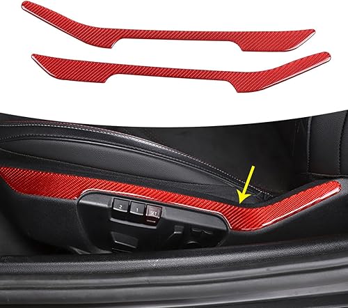 Miniatura 8 de Adhesivo para interruptor de ajuste de asiento de automóvil, decoración de fibra de carbono suave real, apto para Toyota Supra GR A90 A91 MK5