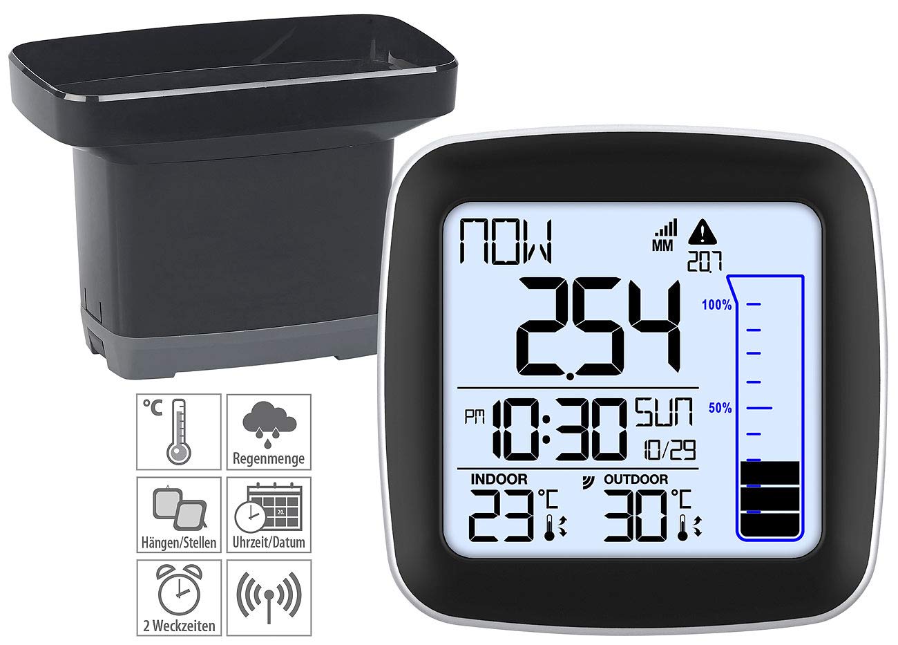 Station météo avec capteur extérieur et pluviomètre [Infactory]