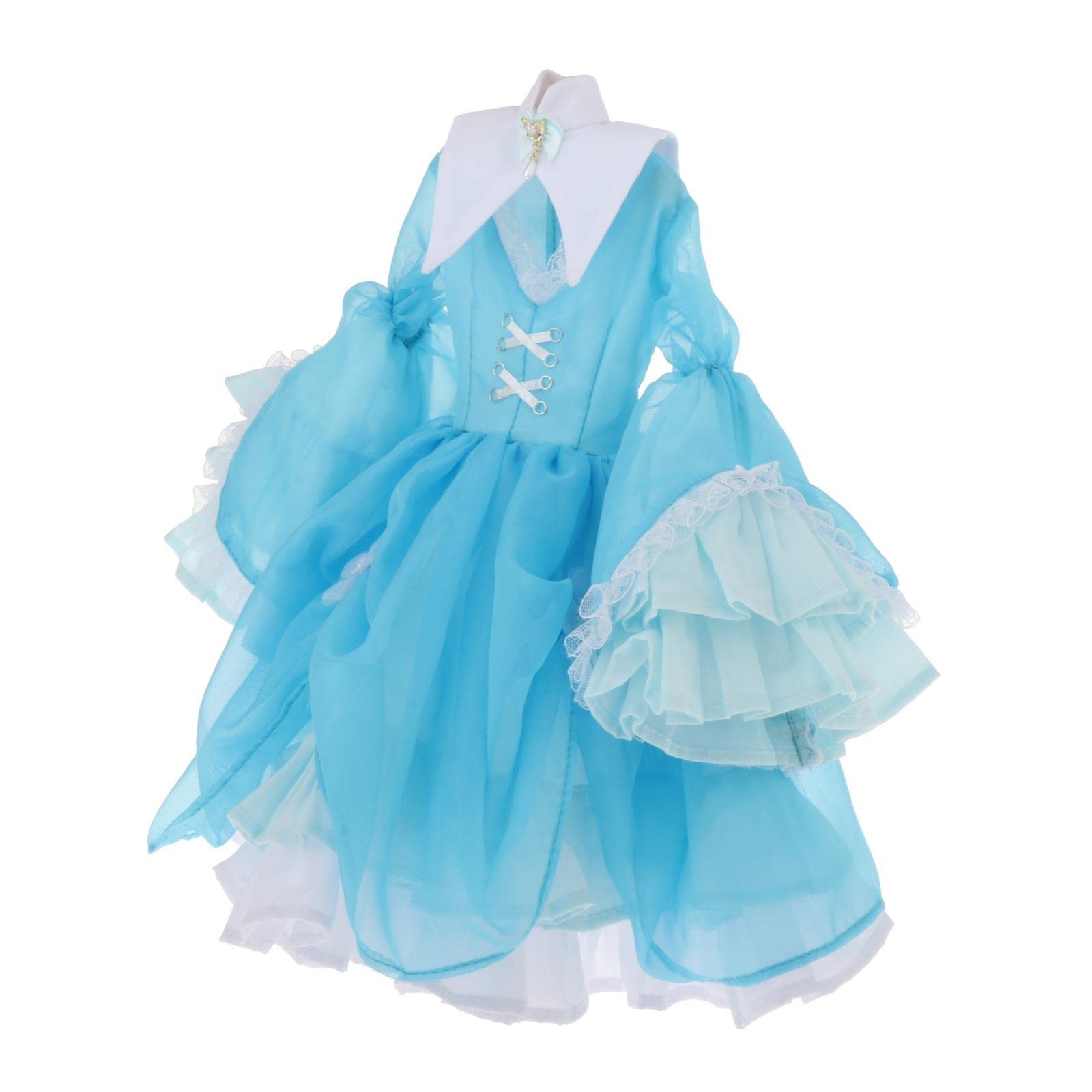 Colcolo Puppenkleid BJD Doll Kleid Weicher Stoff Handgefertigt Mode Kleider für Kinder Mädchen Fantasievolles Spiel Geschenk, Blau