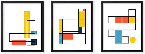Miniatura 58 de Poster Master Juego de 3 pósteres Bauhaus - Imprimir geométrico - Arte de puntos de colores - Arte de formas geométricas - Regalo para hombres y
