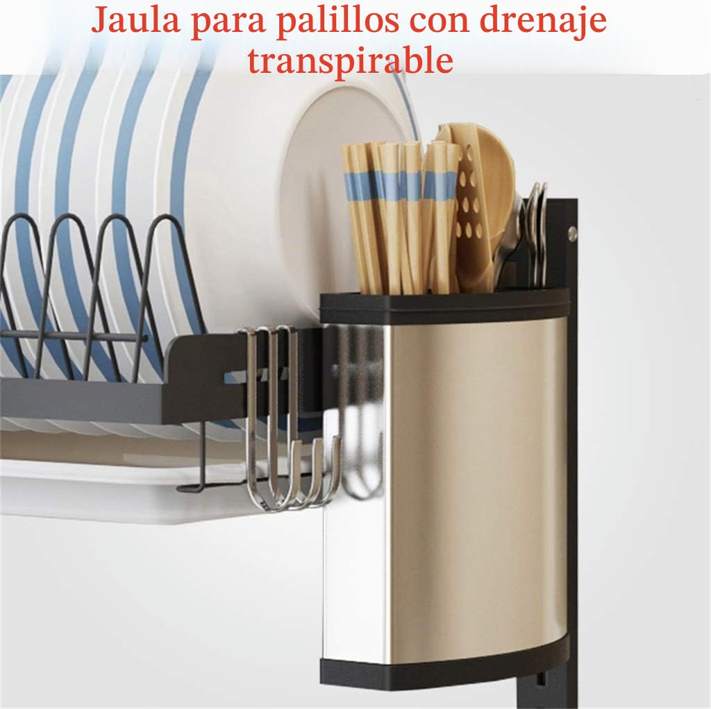 Escurridor de platos Plato de acero inoxidable estante de la pared libre del sacador Colgando cocina for guardar ESCURREPLATOS Caja de almacenamiento en rack rack de drenaje escurridor de platos para