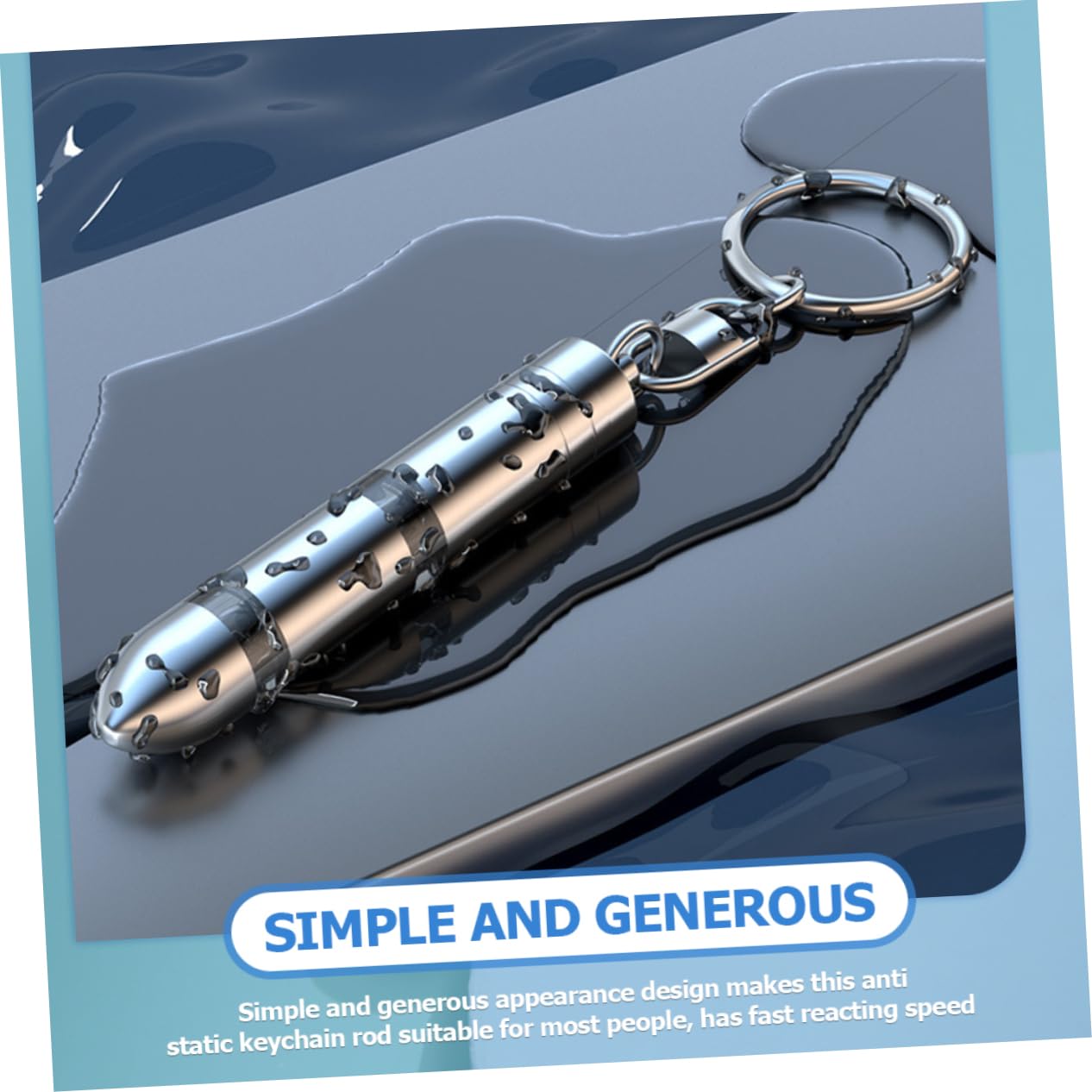 FUNOMOCYA 3pcs Car Keychain Anti-Static Electrostatic Discharger Static Electricity Remover for Cars