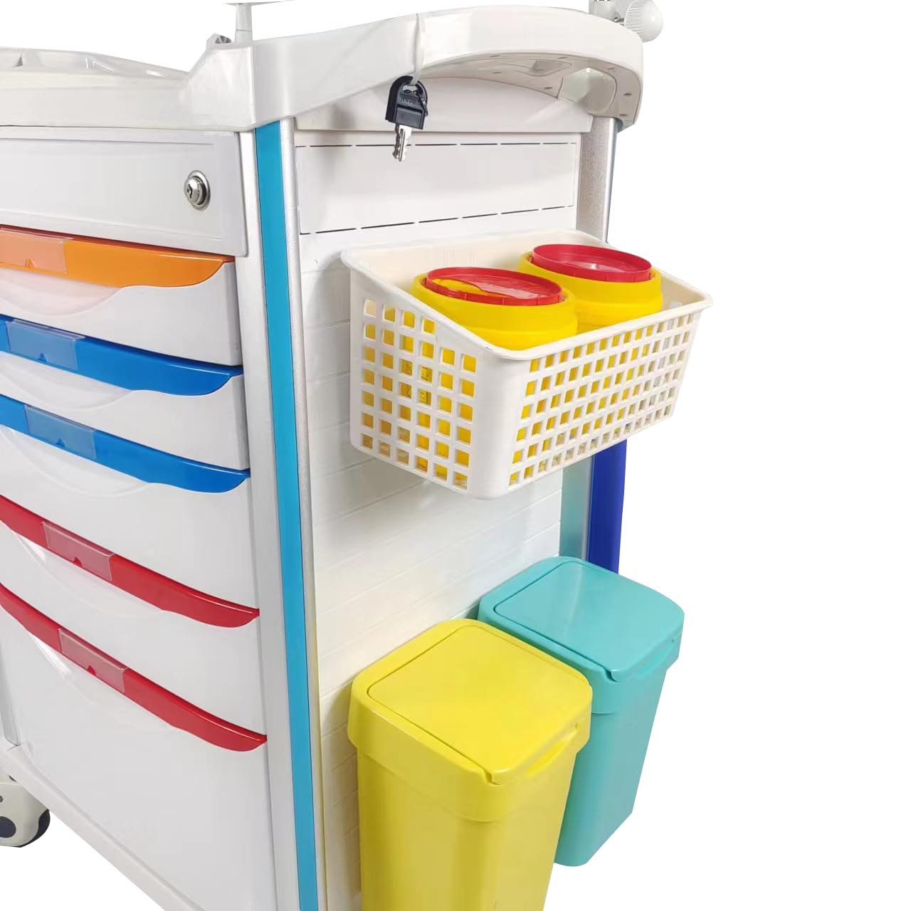 Notwagen mit 5 Schubladen Mobile Medical Notfall Trolley Crash Cart