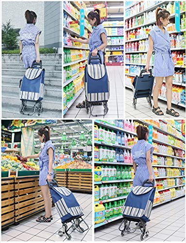 TTSLVS Einkaufstrolley,Grosse KapazitäT Einkaufsroller Treppensteiger Handwagen Multifunktional Klappbarer Einkaufs… – Bild 6