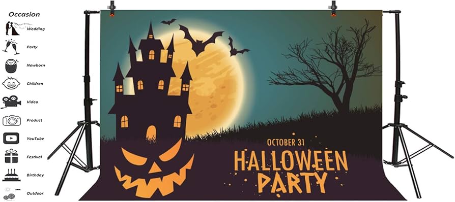 Amazon.com : Leyiyi 5x3ft Gothic Happy Halloween Backdrop