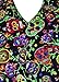 V.H.O. Funky Camisa Hawaiana, Skull, multiblack S