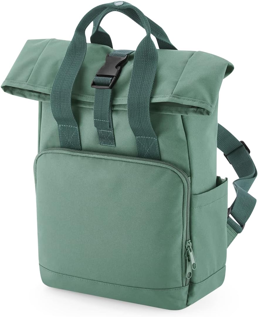 Bagbase Mini Recycled Twin Handle Knapsack (One Size) (Sage Green)