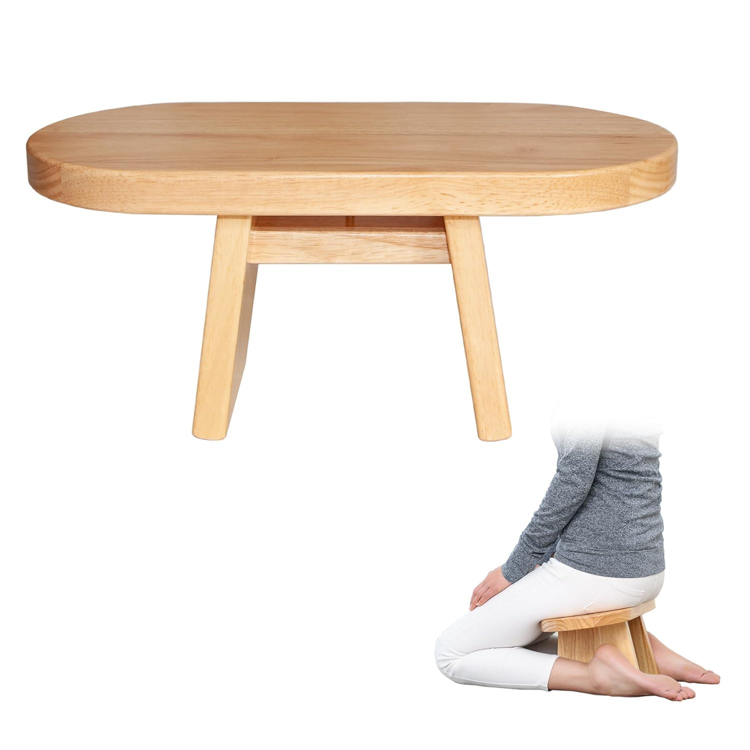 Cosy Tossy Meditation Bench. Meditation Stool Stable Design. Seiza Prayer Bench. Wooden Handcrafted.