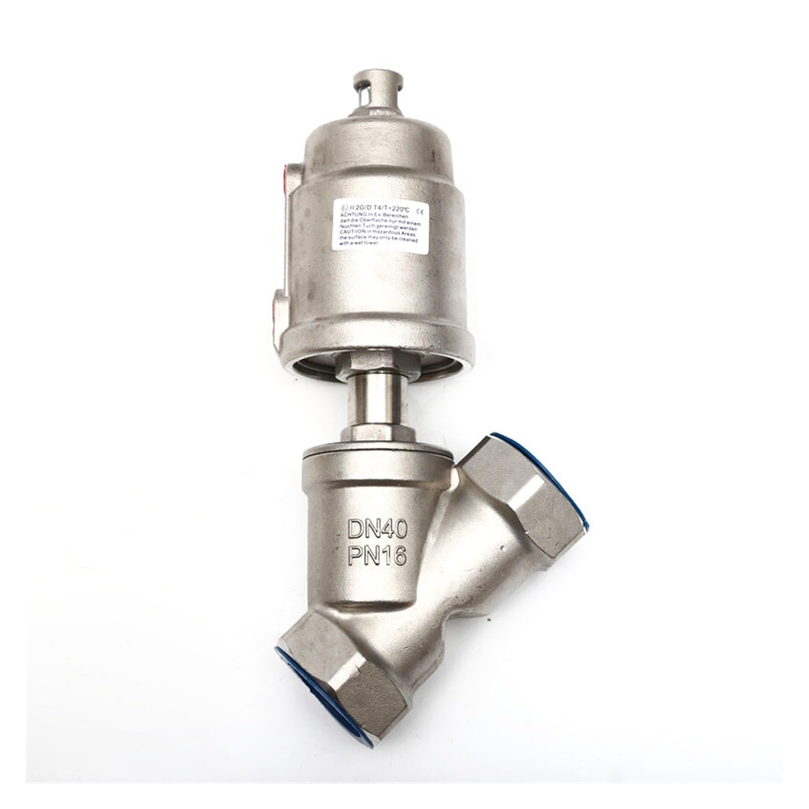 Vanne pneumatique type Y pour automatisation de réseau vapeur et fluides