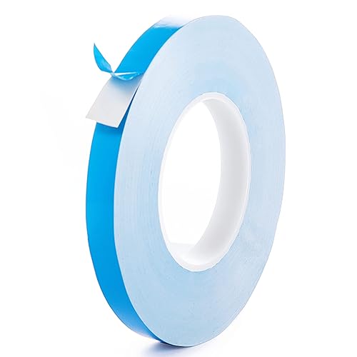 PANMILED Cinta térmica de doble cara, color azul, resistente a altas temperaturas, 0.47 pulgadas x 165 pies, para tiras LED, componentes