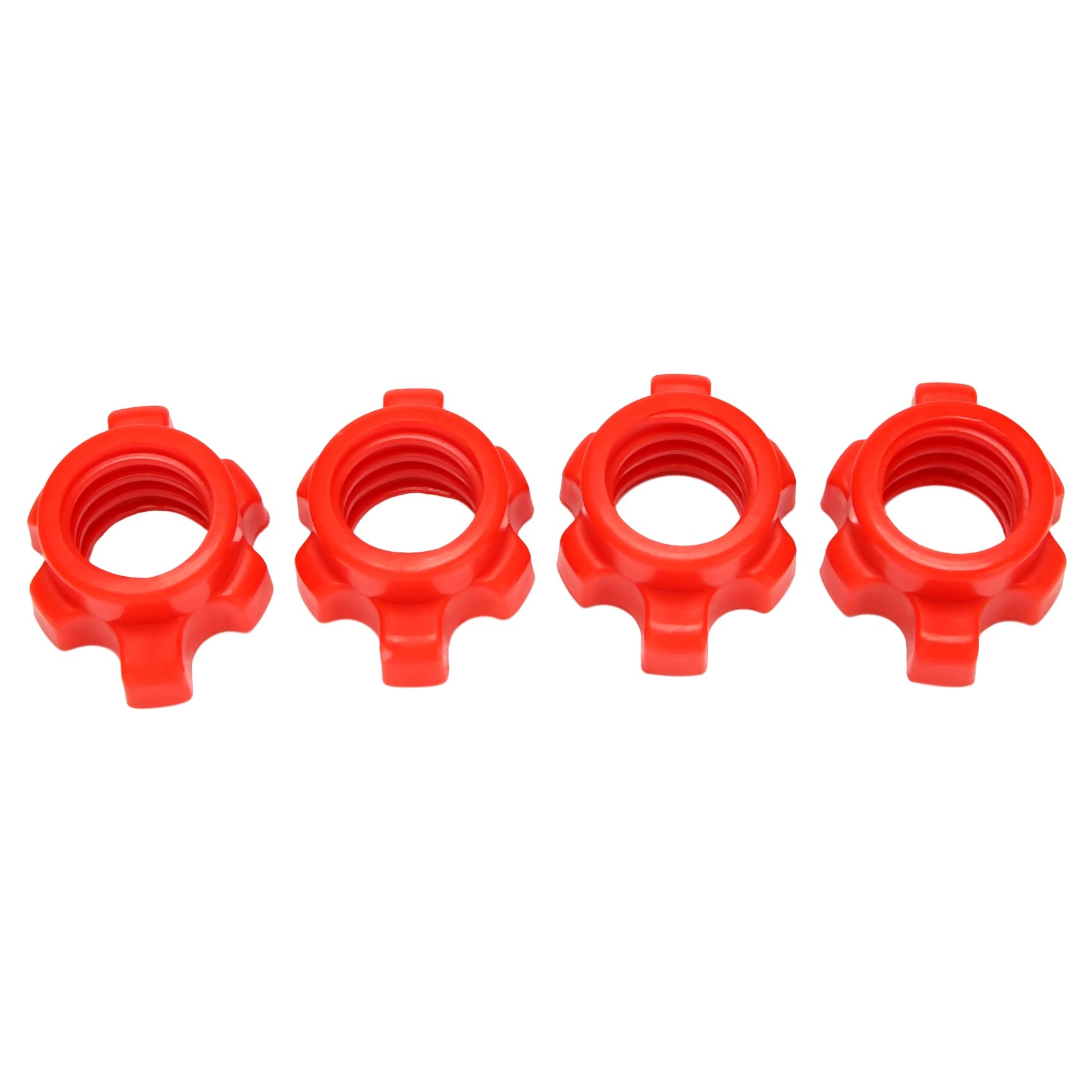 Kqcibz 8PCS Dumbbell Nut,Dumbbell Rod Nut, Collars for Barbells Bars Training Sports Accessories, red