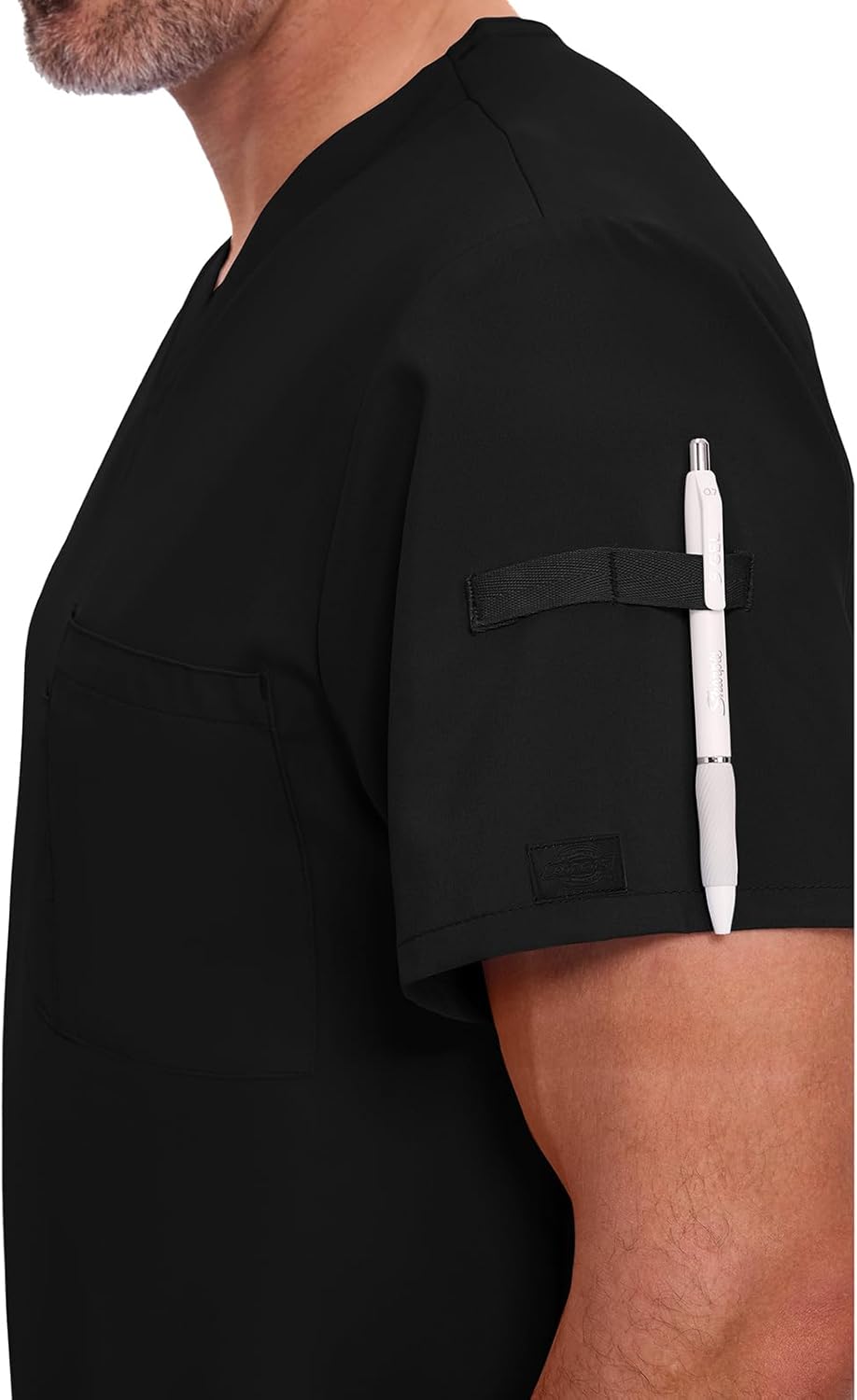 Dickies EDS Essentials Men Scrubs Top Tuckable V-Neck DK635 - Image 3