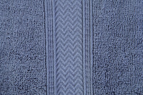 Hillfair Premium 600 Gsm 6 Piece Towel Set- 2 Bath Towels, 2 Hand Towels & 2 Washcloth - Blue Cotton Bath Towel -Machine Washable, Hotel Quality Towels,Super Soft & Highly Absorbent Cotton Towels #TOP5