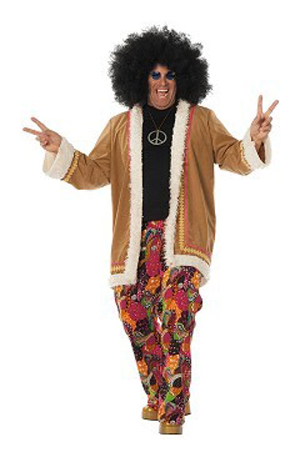 WILBERS & WILBERS 5456 - Kostüm Hippie, Jacke und Hose, Flower Power Outfit, für Karneval, Festivals, 60er Jahre Mottoparty