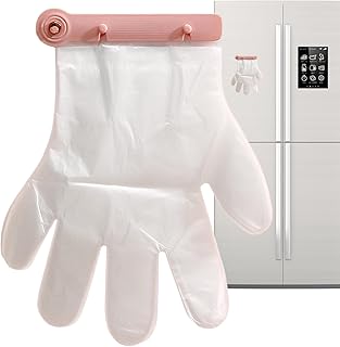 Soporte para guantes para montaje en pared, clips de manoplas colgantes para baño, ahorro de espacio, clips dispensadores de guantes montados en la pared con 100 guantes para peluquería, catering