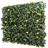 3rd Street Inn™ Leaf Trellis - Bamboo Greenery Panel - Boxwood and Ivy Privacy Fence Substitute - DIY Flexible Fencing (1, Yellow Rose Rattan)