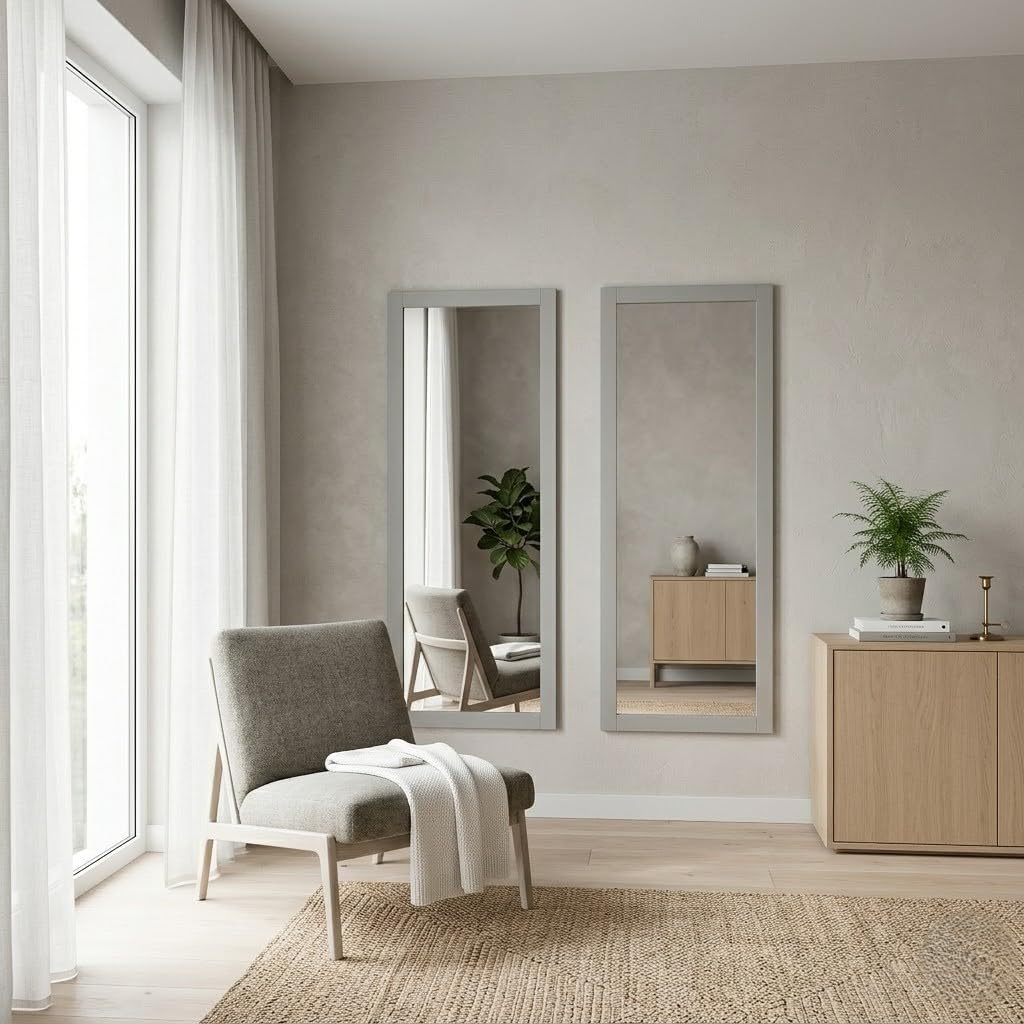 Wall Mirror, S01, 140 x 50, Silver, Made in Italy