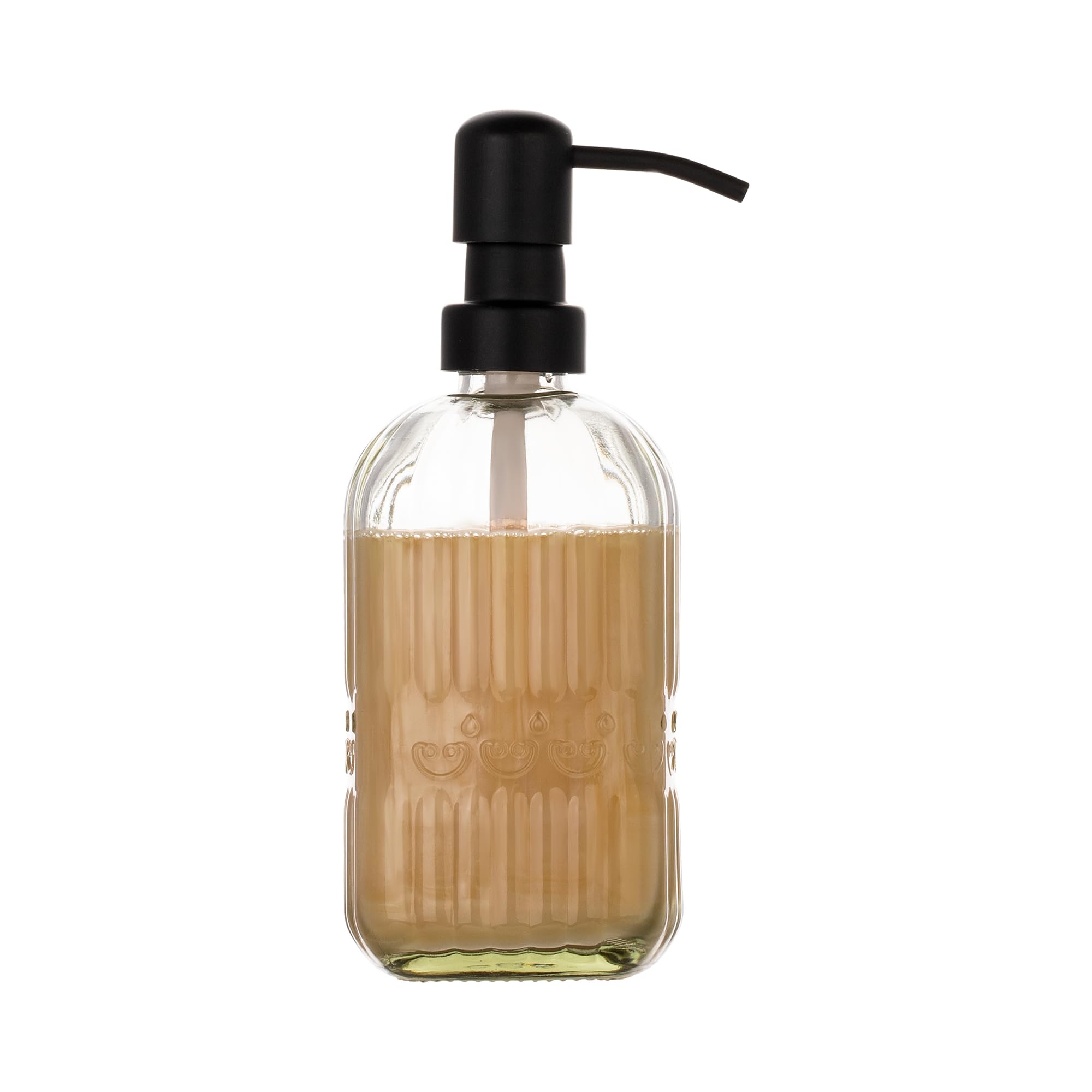 SAND DUNE Set of 1, 400 ml Each Clear Glass Black Press Pump Soap Dispenser l Refillable Liquid Soap Dispenser for Kitchen and Bathroom | Made Glass (B0CC1NZHN2) Amazon Price History, Amazon Price Tracker