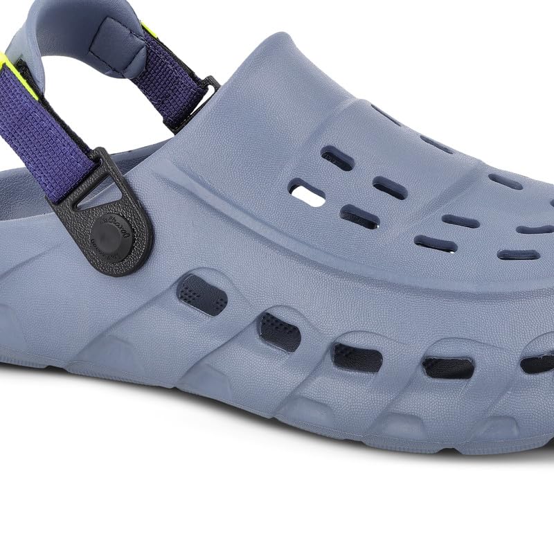 Image of WALKAROO Men Soft EVA Clogs with Adjustable Back Strap, Lightweight Ventilated Comfort Slip-On Outdoor Footwear, Durable Anti-Slip Clogs- WC8814
