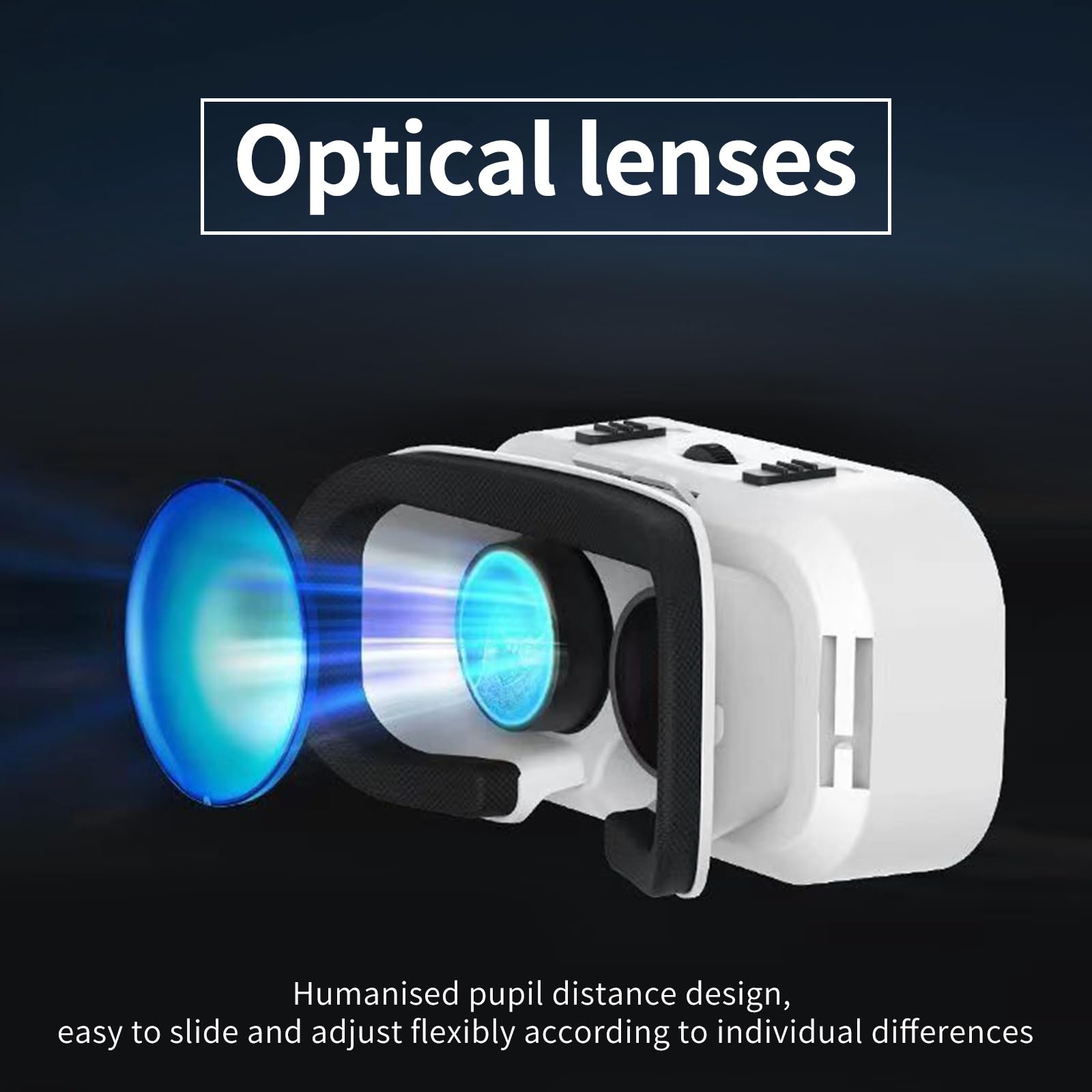 VR Headset for Cellphone, Virtual Reality 3D Glasses Headset, with Controller, with iPhone or Android Compatible 4.7-6.5 inch,for Movies & Mobile Games